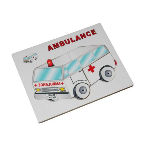 Wooden Tray-  Ambulance Puzzle